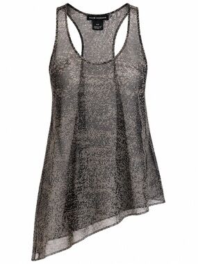 Club Monaco Silk Racerback Sheer Tank Blouse Small